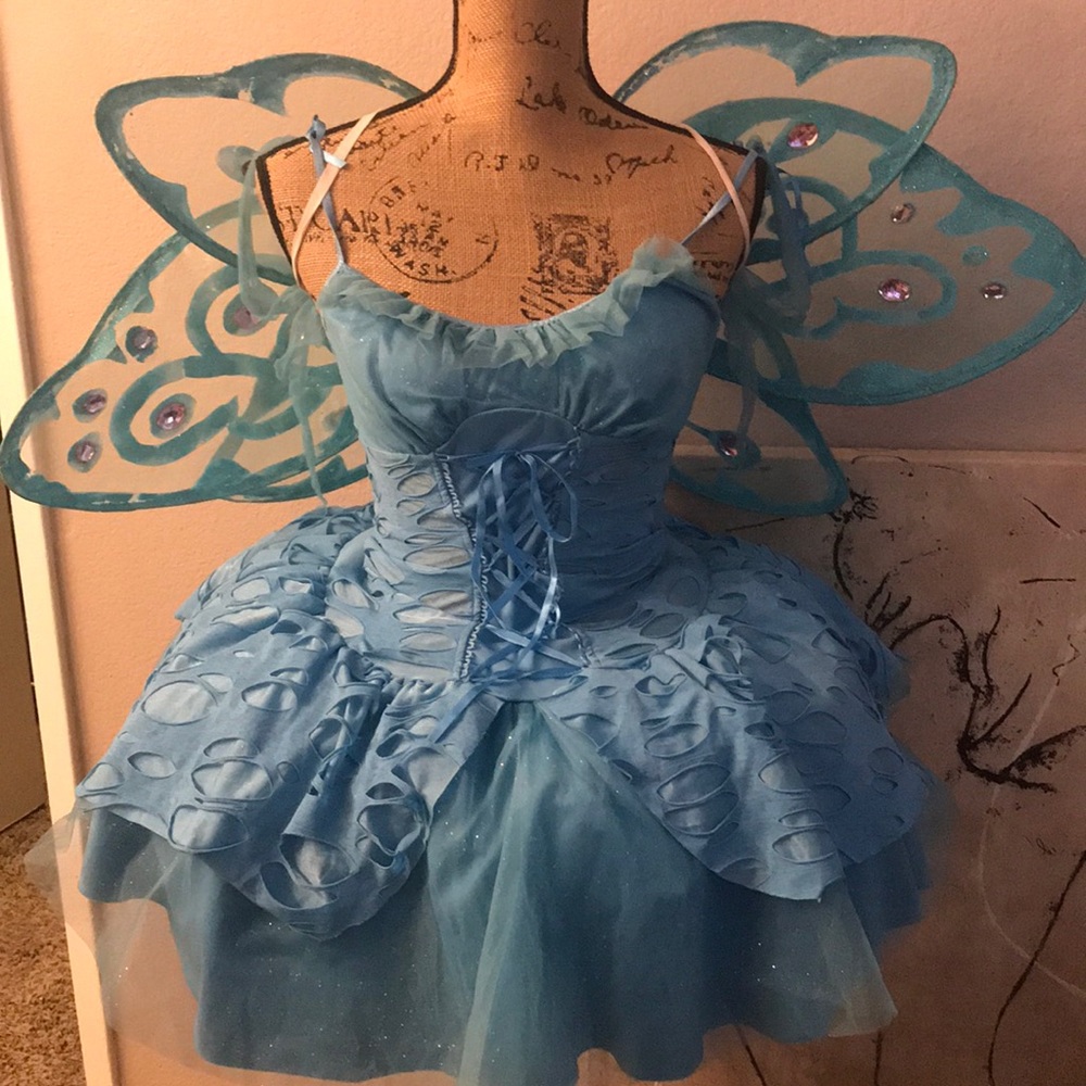 Beautiful Fairy Halloween Costume w Tutu and wings